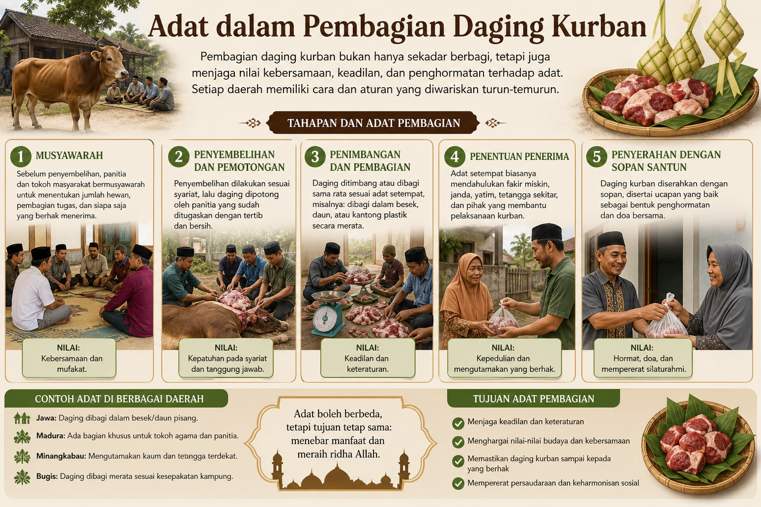 Adat dalam Pembagian Daging Kurban - kurban