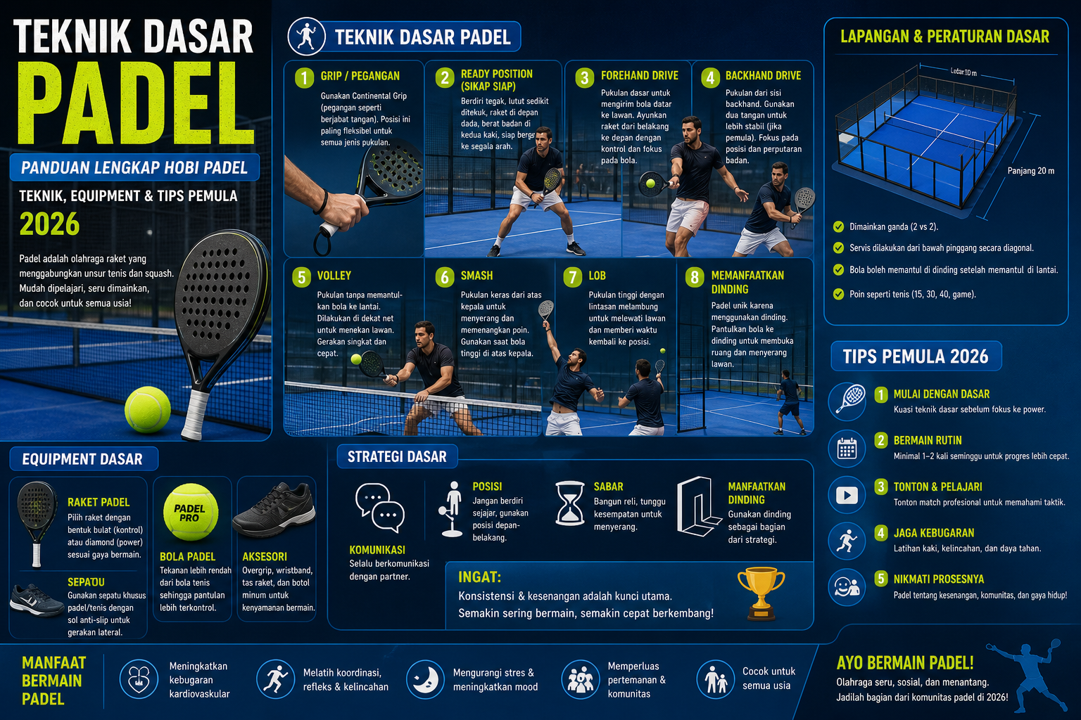 Teknik Dasar Padel - padel