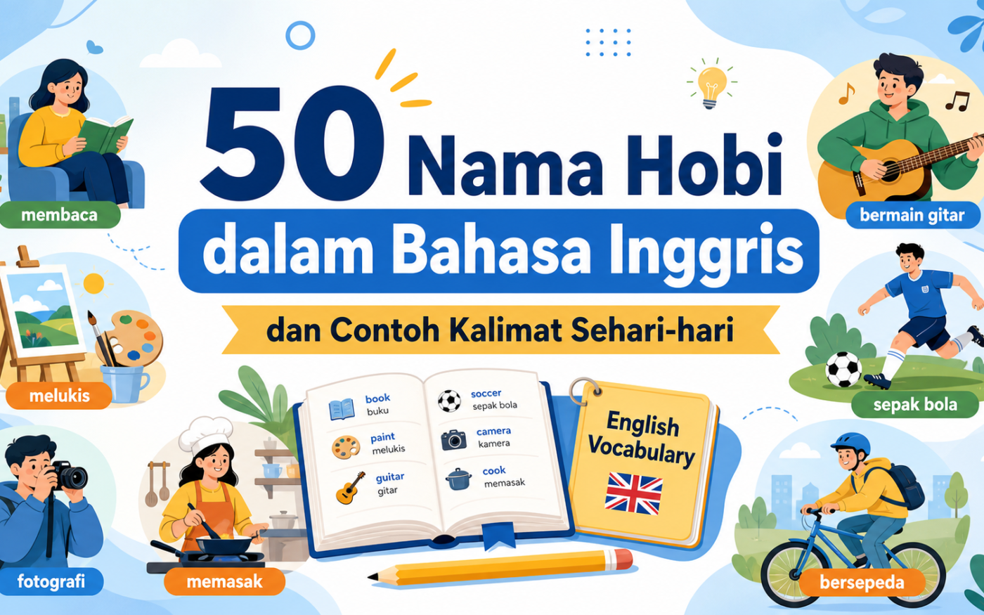 hobi - 50 Nama Hobi dalam Bahasa Inggris dan Contoh Kalimat Sehari-hari