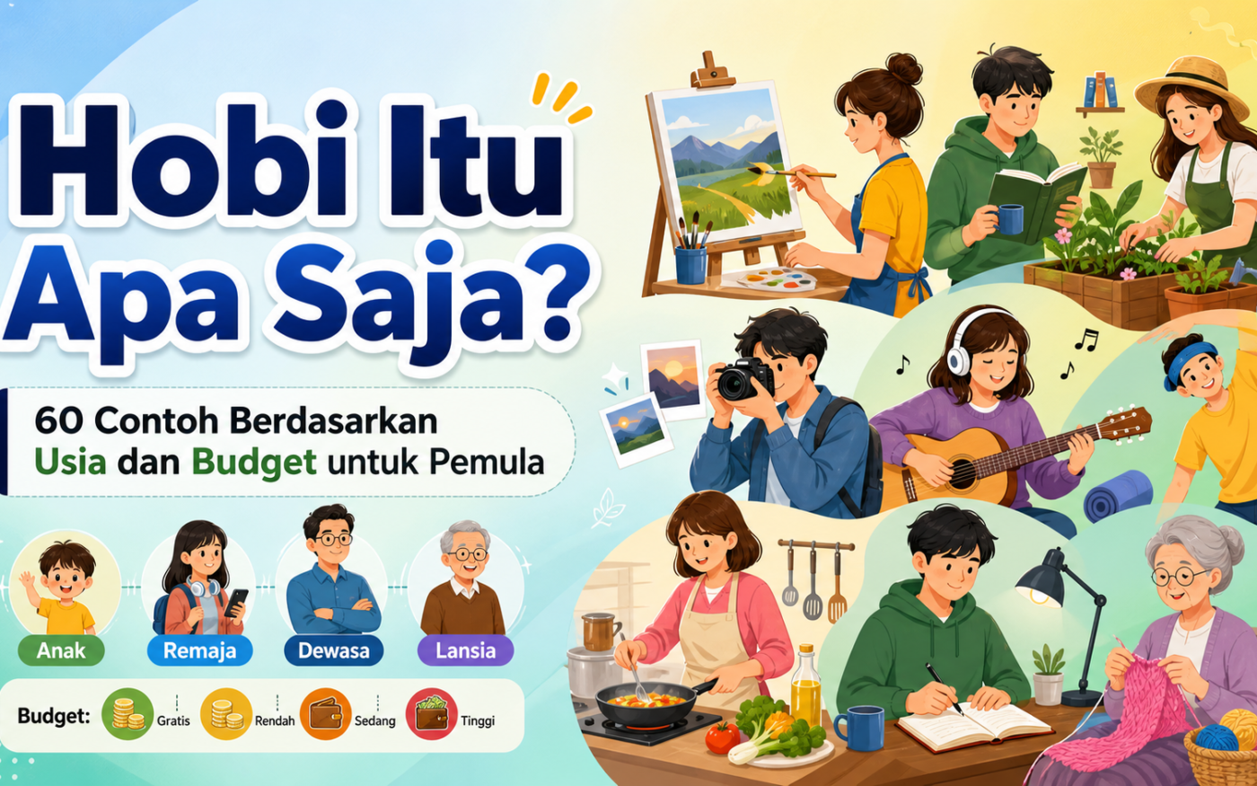 hobi - Hobi Itu Apa Saja? 60 Contoh Berdasarkan Usia dan Budget untuk Pemula