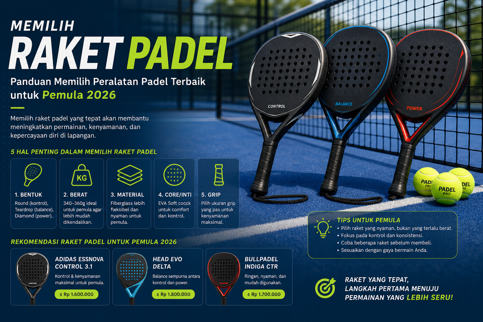 Memilih Raket Padel - padel