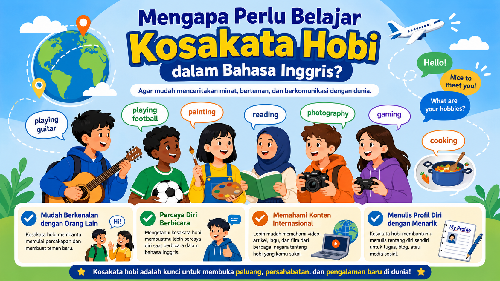 Mengapa Perlu Belajar Kosakata Hobi dalam Bahasa Inggris? - hobi