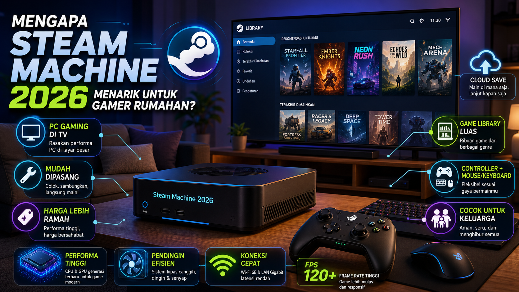 Mengapa Steam Machine 2026 Menarik untuk Gamer Rumahan? - steam