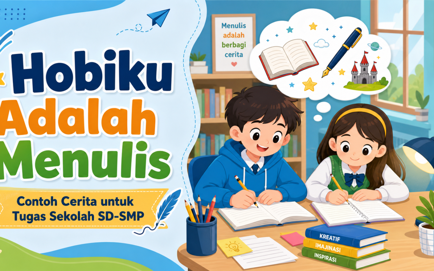 menulis - Hobiku Adalah Menulis: Contoh Cerita untuk Tugas Sekolah SD-SMP