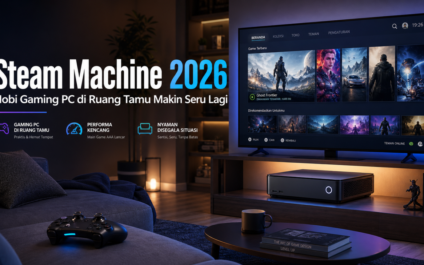 steam - Steam Machine 2026: Hobi Gaming PC di Ruang Tamu Makin Seru Lagi
