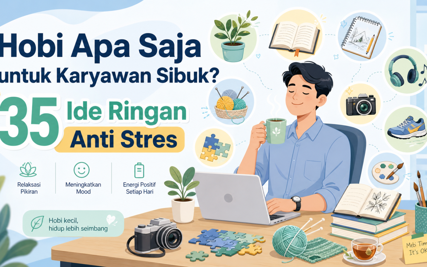 hobi - Hobi Apa Saja untuk Karyawan Sibuk? 35 Ide Ringan Anti Stres