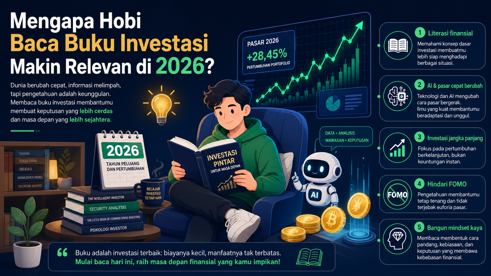 Mengapa Hobi Baca Buku Investasi Makin Relevan di 2026? - danantara
