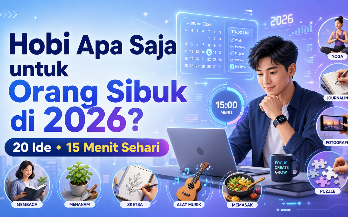 hobi - Hobi Apa Saja untuk Orang Sibuk di 2026? 20 Ide 15 Menit Sehari