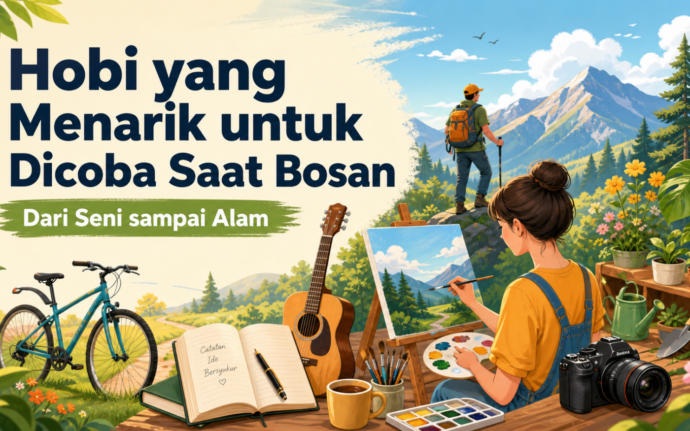 hobi - Hobi yang Menarik untuk Dicoba Saat Bosan, dari Seni sampai Alam