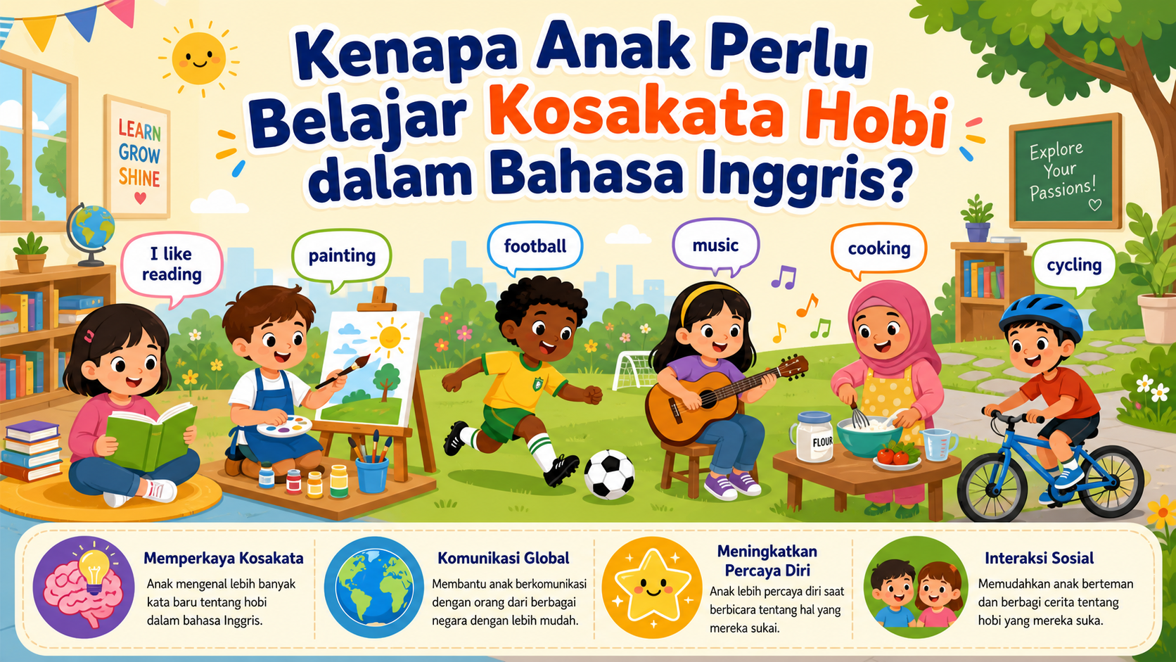 Kenapa Anak Perlu Belajar Kosakata Hobi dalam Bahasa Inggris? - hobi