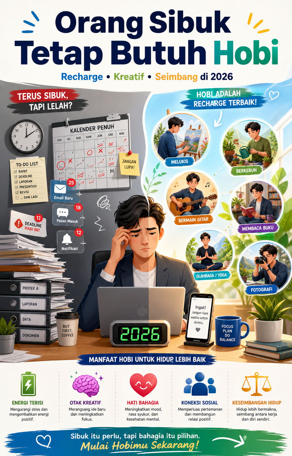 Kenapa Orang Sibuk Tetap Butuh Hobi di 2026? - hobi