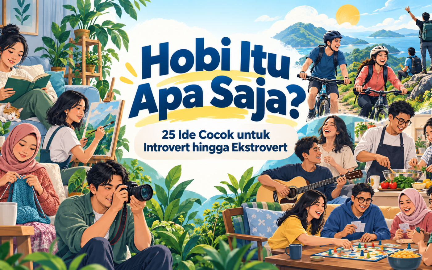 hobi - Hobi Itu Apa Saja? 25 Ide Cocok untuk Introvert hingga Ekstrovert