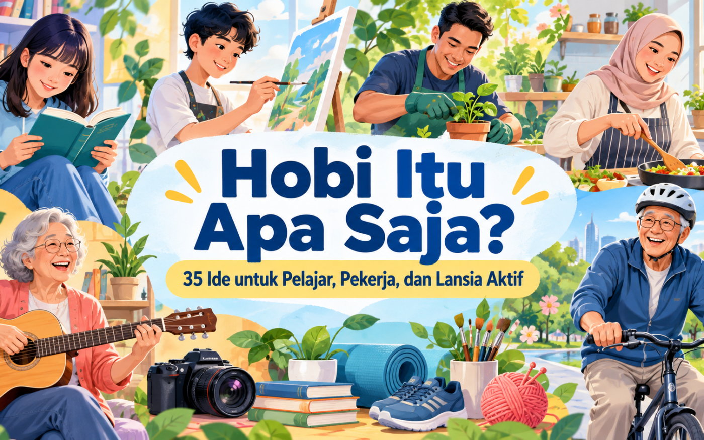 hobi - Hobi Itu Apa Saja? 35 Ide untuk Pelajar, Pekerja, dan Lansia Aktif