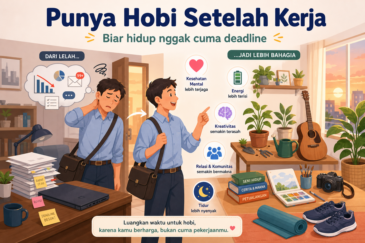 Kenapa Perlu Punya Hobi Setelah Pulang Kerja? - hobi
