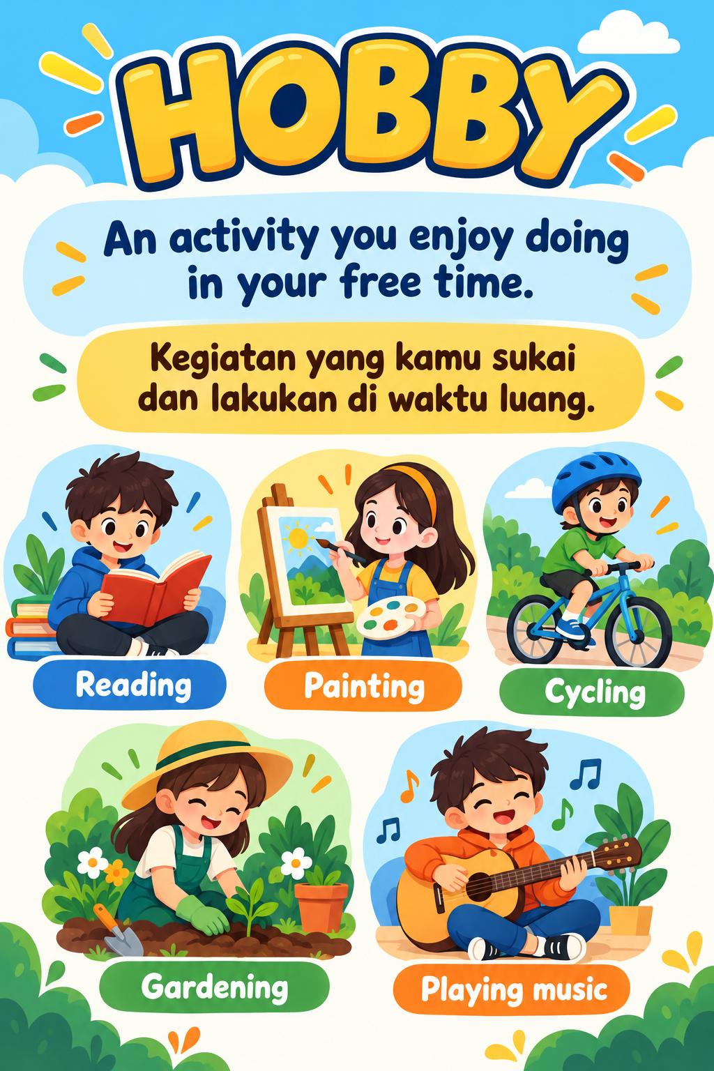Arti Hobby dalam Bahasa Inggris - hobby