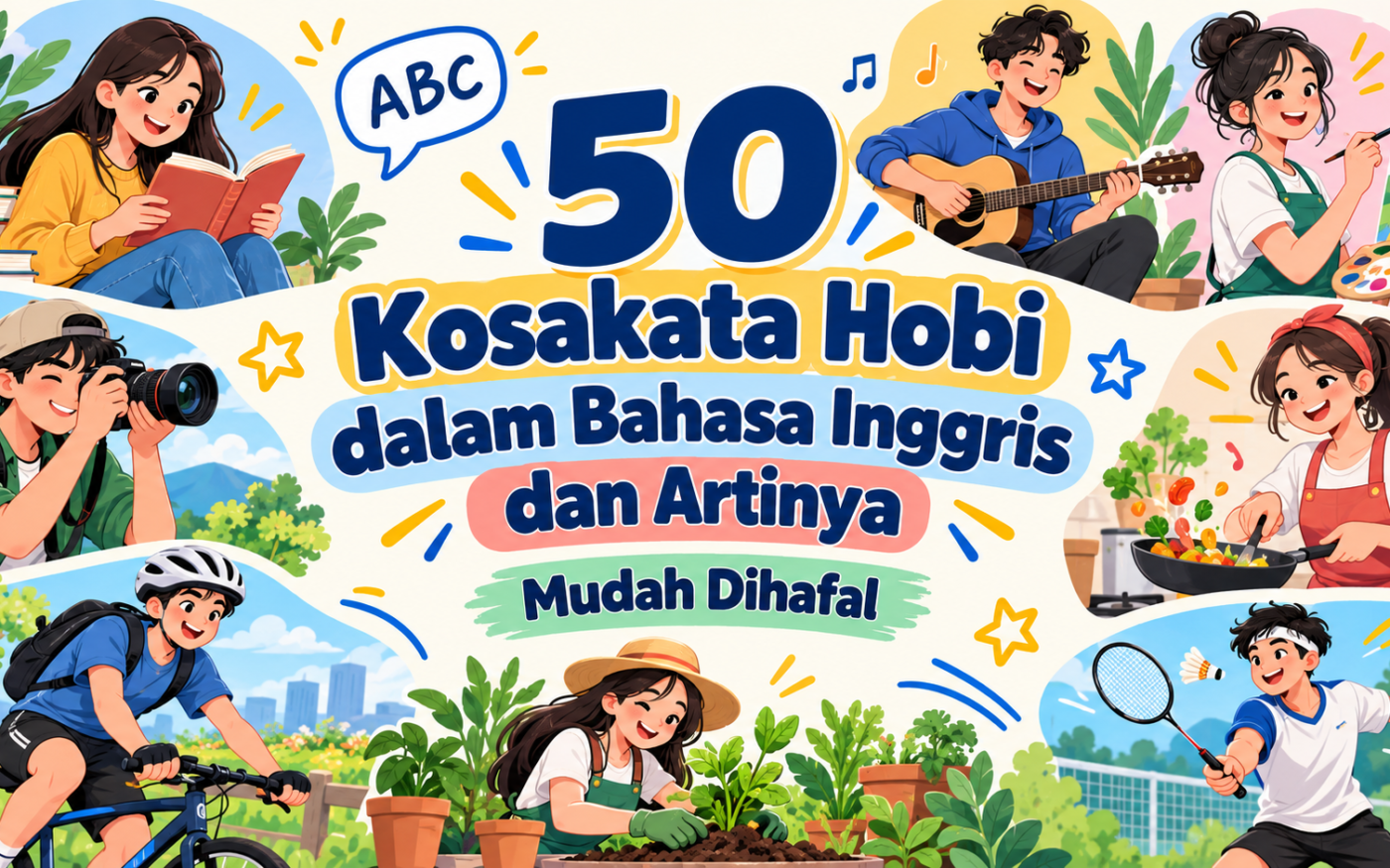 hobi - 50 Kosakata Hobi dalam Bahasa Inggris dan Artinya, Mudah Dihafal