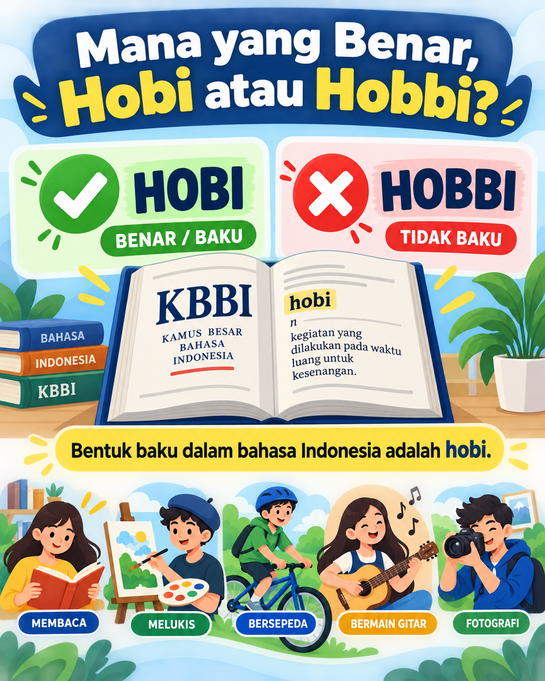 Mana yang Benar, Hobi atau Hobbi? - hobi